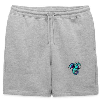 Dragon de jeu e-Sports | Logo de clan moderne - Short de survêtement homme premium - gris chiné - Devant - AI Model Male 178 light (178cm)