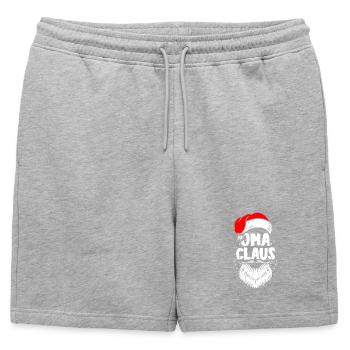 Santa Claus Grandma Claus Christmas - Mens' Premium Organic Sweatshorts - heather grey - Front - AI Model Male 178 light (178cm)