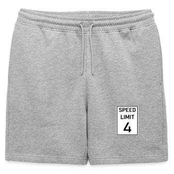 vitesse limite  - Short de survêtement homme premium - gris chiné - Devant - AI Model Male 178 light (178cm)