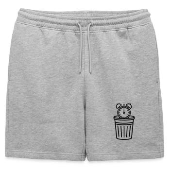 Réveil dans la poubelle - Short de survêtement homme premium - gris chiné - Devant - AI Model Male 178 light (178cm)