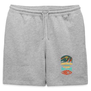 Safari Afrique Serengeti faune et savane animaux - Short de survêtement homme premium - gris chiné - Devant - AI Model Male 178 light (178cm)