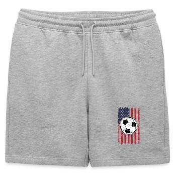 USA Football Pride T-Shirt world cup  - Short de survêtement homme premium - gris chiné - Devant - AI Model Male 178 light (178cm)