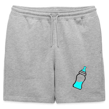 Biberon - Short de survêtement homme premium - gris chiné - Devant - AI Model Male 178 light (178cm)