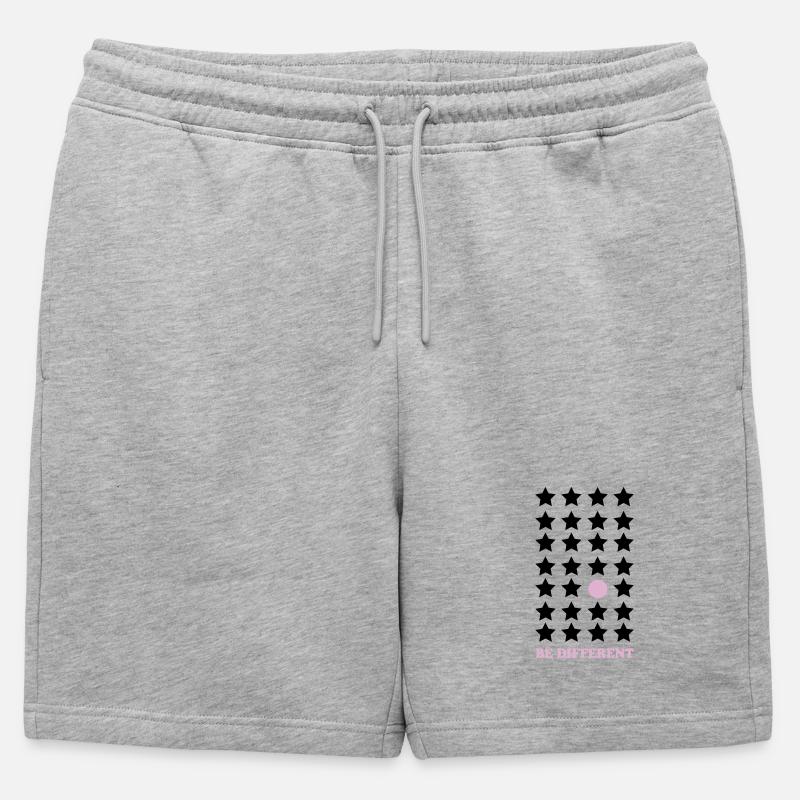 Sei Anders – Pastellpunkt Be Different - Männer Premium Organic Sweatshorts - Grau meliert