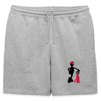 golf - Short de survêtement homme premium - gris chiné - Devant - AI Model Male 178 light (178cm)