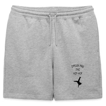 Hip-Hop / Rap / Instrument de Musique / Hip Hop - Short de survêtement homme premium - gris chiné - Devant - AI Model Male 178 light (178cm)