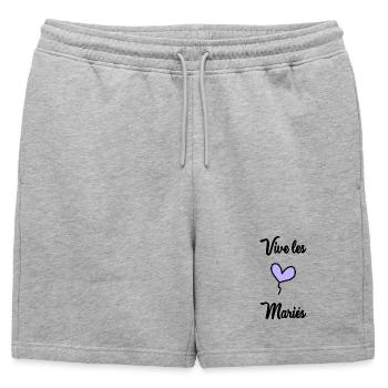 FUTURE MARIEE. EVJF. MARIEE. TEAM. TEAM MARIEE - Short de survêtement homme premium - gris chiné - Devant - AI Model Male 178 light (178cm)