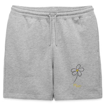 MISTRESS. MASTER. THANK YOU. THANK YOU MISTRESS - Mens' Premium Organic Sweatshorts - heather grey - Front - AI Model Male 178 light (178cm)