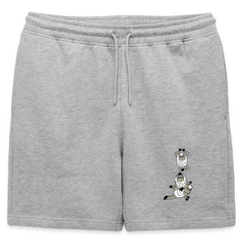 Tired_Sad_Sleepy_Sheep_Yoga_Meditating_5 - Mens' Premium Organic Sweatshorts - heather grey - Front - AI Model Male 178 light (178cm)