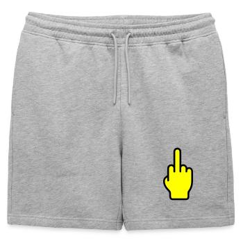Icône du majeur - Short de survêtement homme premium - gris chiné - Devant - AI Model Male 178 light (178cm)