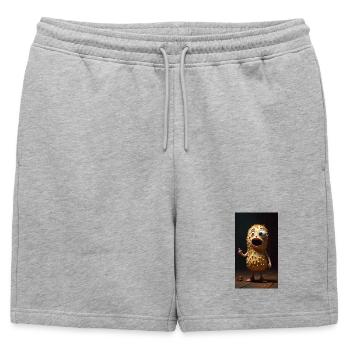 Mascotte Spiky Peanut - Short de survêtement homme premium - gris chiné - Devant - AI Model Male 178 light (178cm)