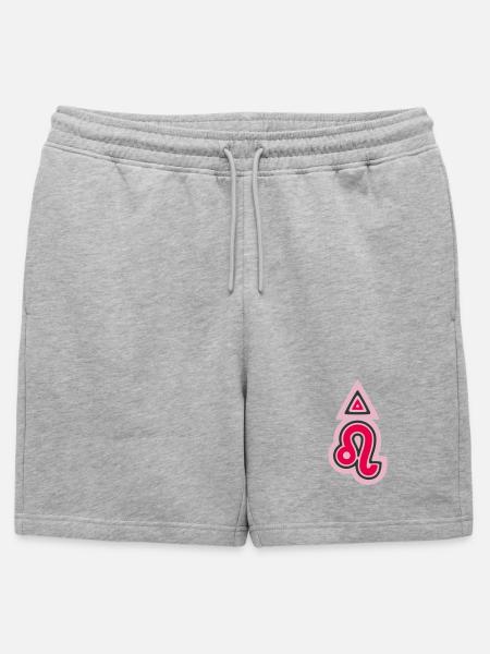 Zodiac Tribal Leo and Fire - Mens' Premium Organic Sweatshorts - heather grey