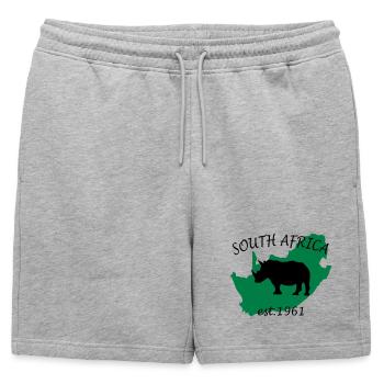 South Africa Design - Mens' Premium Organic Sweatshorts - heather grey - Front - AI Model Male 178 light (178cm)