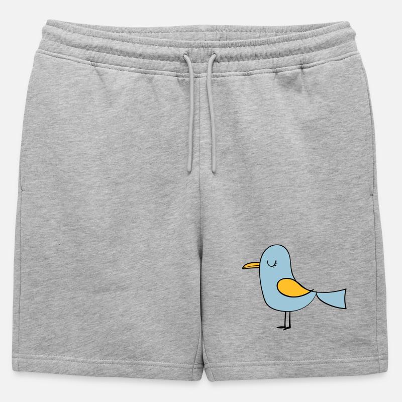 Vogel - Männer Premium Organic Sweatshorts - Grau meliert
