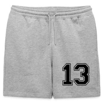 13 - Short de survêtement homme premium - gris chiné - Devant - AI Model Male 178 light (178cm)