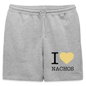 I LOVE NACHOS - Short de survêtement homme premium - gris chiné - Devant - AI Model Male 178 light (178cm)