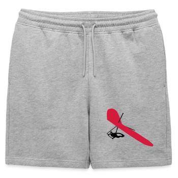drachenflieger - Short de survêtement homme premium - gris chiné - Devant - AI Model Male 178 light (178cm)