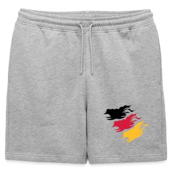 Conception Allemagne - Short de survêtement homme premium - gris chiné - Devant - AI Model Male 178 light (178cm)