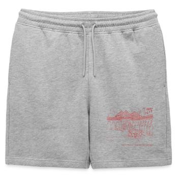 Alhambra, Court of the Lions 2 - Mens' Premium Organic Sweatshorts - heather grey - Front - AI Model Male 178 light (178cm)