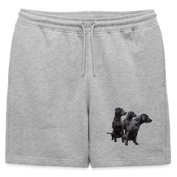 Labrador Retriever Labrador Retriever Chiens Chiens - Short de survêtement homme premium - gris chiné - Devant - AI Model Male 178 light (178cm)