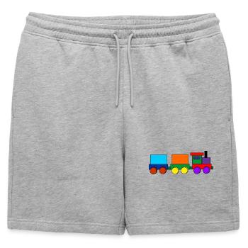 Train jouet - Short de survêtement homme premium - gris chiné - Devant - AI Model Male 178 light (178cm)
