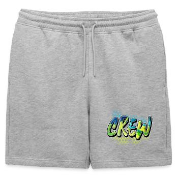 Équipage - Short de survêtement homme premium - gris chiné - Devant - AI Model Male 178 light (178cm)