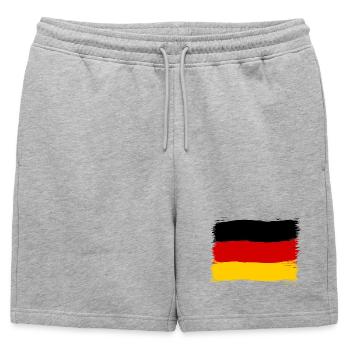 Allemagne couleurs noir rouge or - Short de survêtement homme premium - gris chiné - Devant - AI Model Male 178 light (178cm)