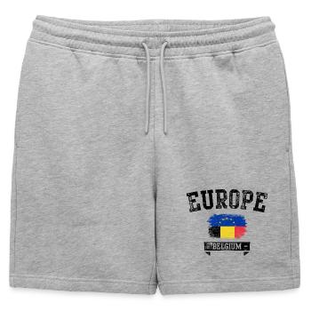 Drapeau de l’UE Roumanie Pride - Short de survêtement homme premium - gris chiné - Devant - AI Model Male 178 light (178cm)