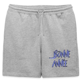BONNE ANNEE. NOËL. ANNEE. ANNIVERSAIRE. RETRAITE. - Short de survêtement homme premium - gris chiné - Devant - AI Model Male 178 light (178cm)