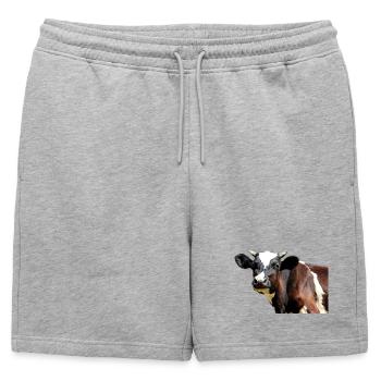 Vache - Short de survêtement homme premium - gris chiné - Devant - AI Model Male 178 light (178cm)