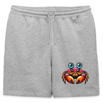 Crabe - Short de survêtement homme premium - gris chiné - Devant - AI Model Male 178 light (178cm)