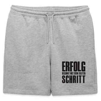 Mot du succès pour le fondateur, l’entrepreneur, la startup - Short de survêtement homme premium - gris chiné - Devant - AI Model Male 178 light (178cm)