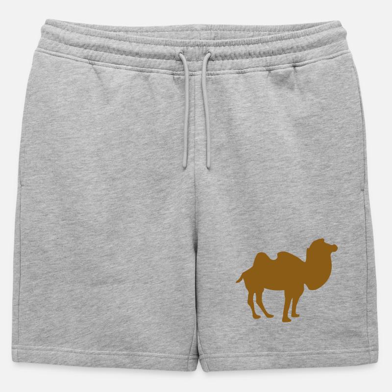 Kamel - Männer Premium Organic Sweatshorts - Grau meliert