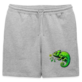 Caméléon - Short de survêtement homme premium - gris chiné - Devant - AI Model Male 178 light (178cm)