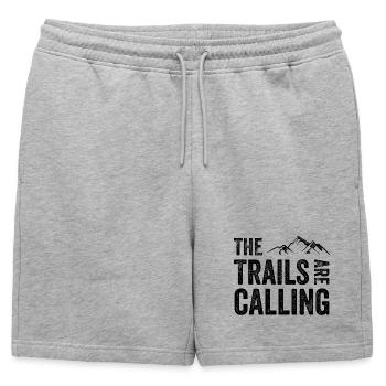 Les sentiers vous appellent - Short de survêtement homme premium - gris chiné - Devant - AI Model Male 178 light (178cm)