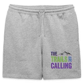 Les sentiers vous appellent - Short de survêtement homme premium - gris chiné - Devant - AI Model Male 178 light (178cm)