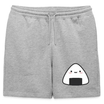 Adorable boule de riz Onigiri - Short de survêtement homme premium - gris chiné - Devant - AI Model Male 178 light (178cm)