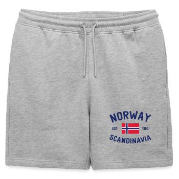 Norvège - Norvège - Norvège - Scandinavie - 1905 - Short de survêtement homme premium - gris chiné - Devant - AI Model Male 178 light (178cm)