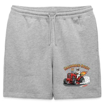 Grass Sow Hooligan - Mens' Premium Organic Sweatshorts - heather grey - Front - AI Model Male 178 light (178cm)