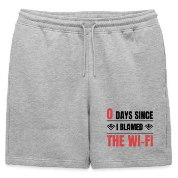 Techie 0 jours depuis que j’ai blâmé le Wi-fi - Short de survêtement homme premium - gris chiné - Devant - AI Model Male 178 light (178cm)
