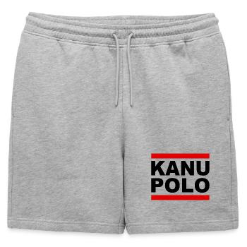 Canoë Polo - Canoë Polo - Pagayage - Pagaie - Sport - Short de survêtement homme premium - gris chiné - Devant - AI Model Male 178 light (178cm)