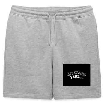 Chronique du monarque de 1451 - Short de survêtement homme premium - gris chiné - Devant - AI Model Male 178 light (178cm)