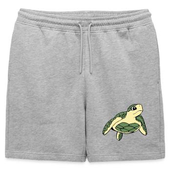 Tortue Tortues - Short de survêtement homme premium - gris chiné - Devant - AI Model Male 178 light (178cm)