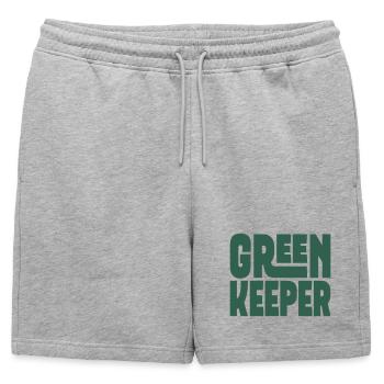 Jardinier pour les amateurs de pelouse - Short de survêtement homme premium - gris chiné - Devant - AI Model Male 178 light (178cm)