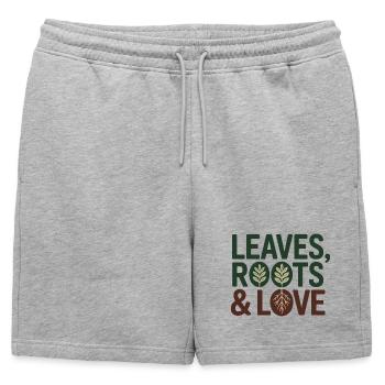 L’herboriste laisse racine Aime la clinique professionnelle - Short de survêtement homme premium - gris chiné - Devant - AI Model Male 178 light (178cm)