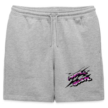 Renaissance du flipper Neon Rétro - Short de survêtement homme premium - gris chiné - Devant - AI Model Male 178 light (178cm)