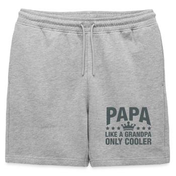Papa comme un grand-père, mais plus cool - Short de survêtement homme premium - gris chiné - Devant - AI Model Male 178 light (178cm)