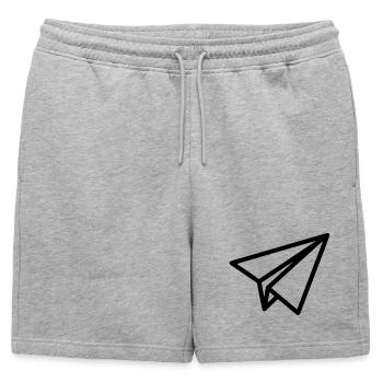Avion en papier Avion - Short de survêtement homme premium - gris chiné - Devant - AI Model Male 178 light (178cm)