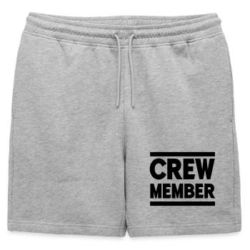 membre d’équipage - Short de survêtement homme premium - gris chiné - Devant - AI Model Male 178 light (178cm)