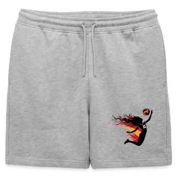 Des cheveux sur Fire__DE03vt - Short de survêtement homme premium - gris chiné - Devant - AI Model Male 178 light (178cm)
